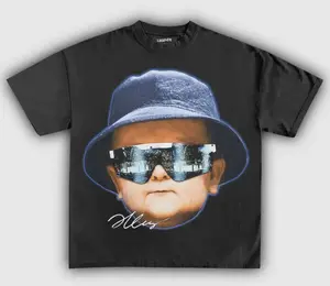 FEEGO #Hasbullaa Big Face T-Shirt, Iconic Viral Graphic Tee, Bold Streetwear for MMA and Meme Fans gift cotton