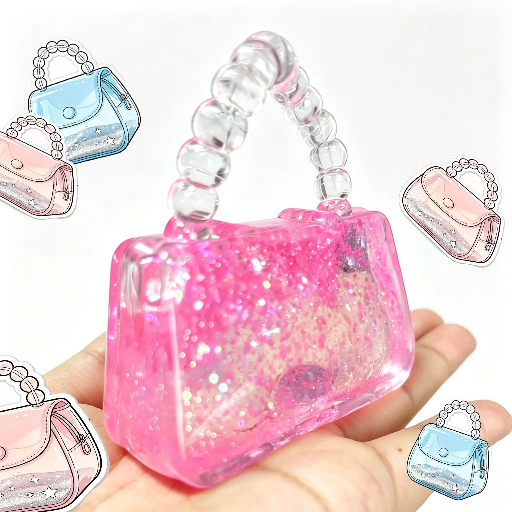 New 3D Cartoon Stress Relief Toy, Cute Bag Shaped Squishy Toy, Infinite Stress Relief, Perfect for Anxiety Reduction, Fidget Relief, Decompression Squeeze. Halloween, Valentine's Day and Easter gifts, suitable for kids to exchange gifts