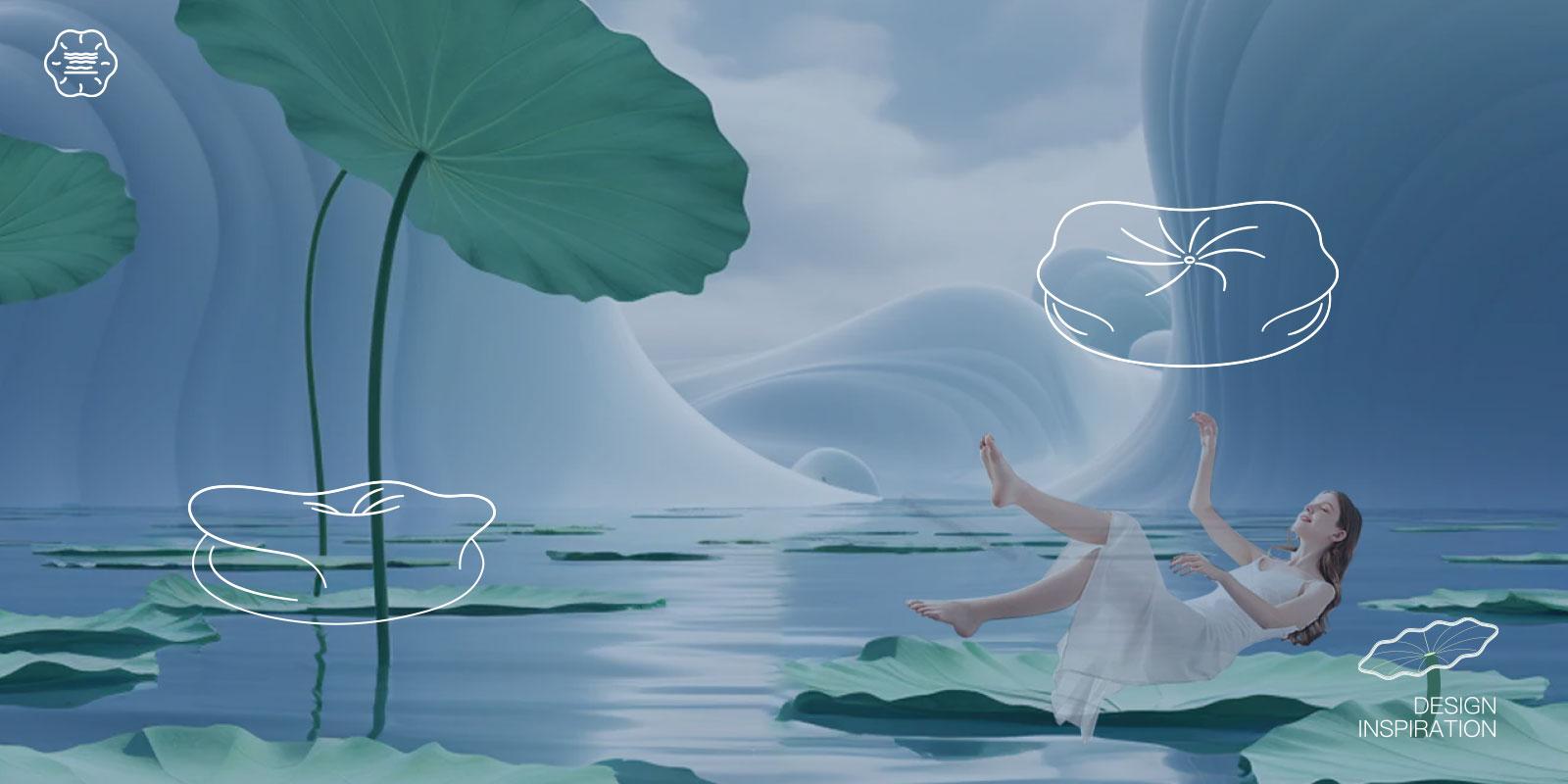 Nitetronic H02 Lotus Leaf Neck Pillow - Comfortable and Ergonomic Design for Better Sleep