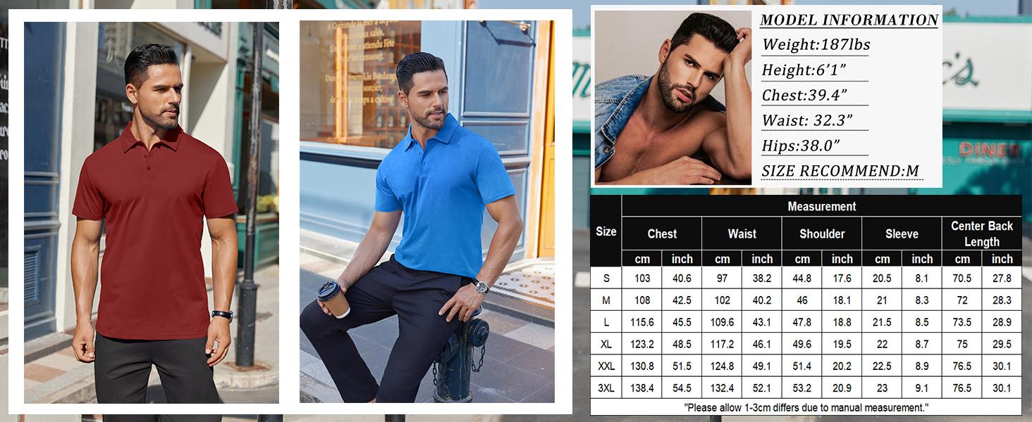 COOFANDY Men's Polo Shirts Short Sleeve Moisture Wicking Golf Shirt Fashion Casual Collared T-Shirt COOFANDY Men's Polo Shirts Short Sleeve Moisture Wicking Golf Shirt Fashion Casual Collared T-Shirt