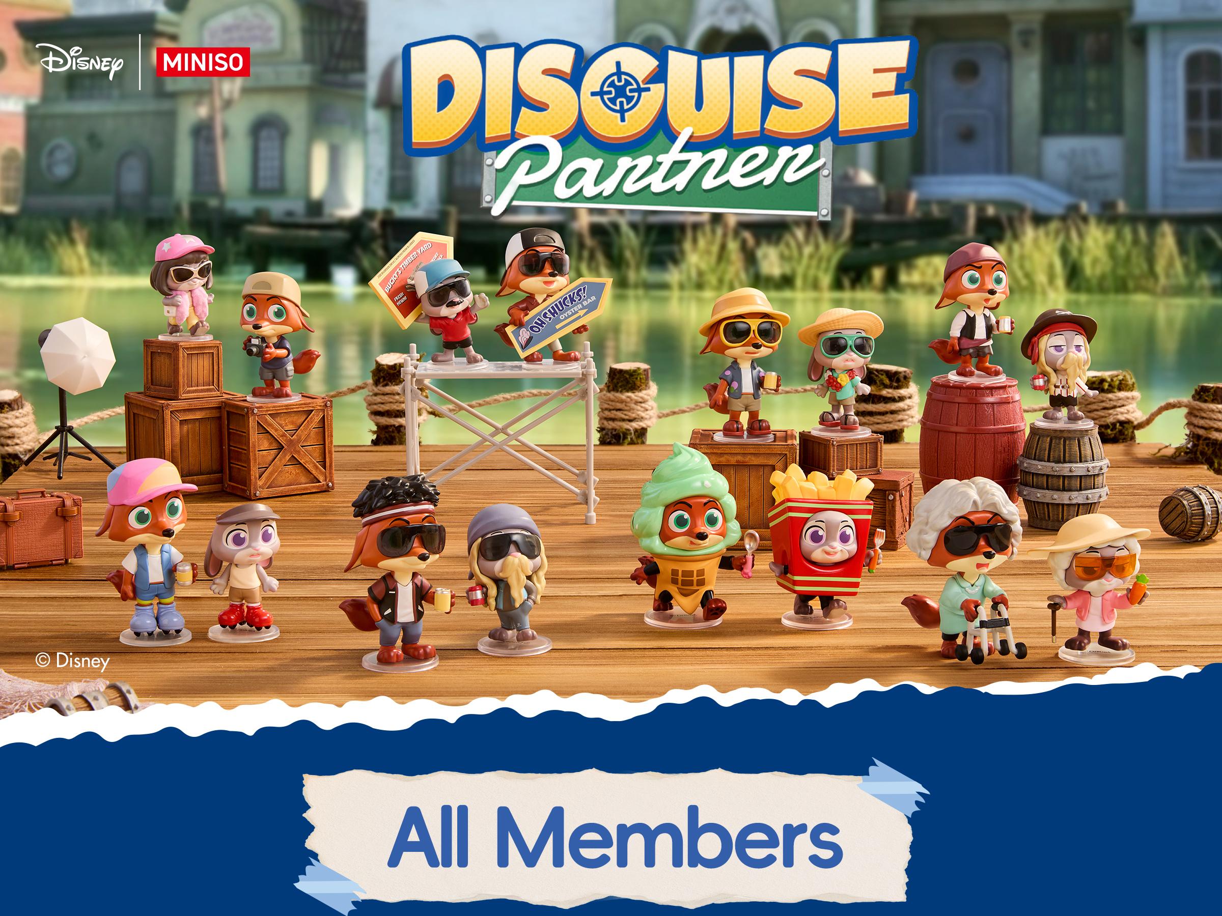 Disney Zootopia Partners Disguise Series Figurine Blind Box - Cute Desktop Ornaments for Couples, Random Surprise Gift Set for Girls Birthdays