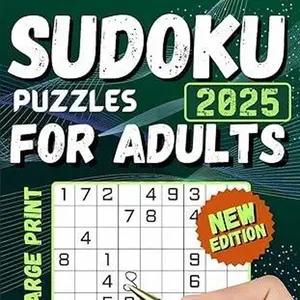 Sudoku Puzzles for Adults Large Print: A Book with Easy to Hard Sudoku for Seniors and Teens. Big Print-Two Puzzles per Page. Paperback – October 31, 2023