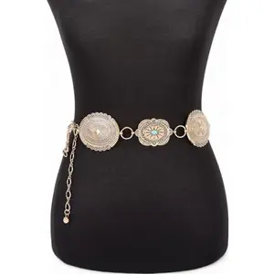Mix Size Western Concho Station Fashion Chain Belt