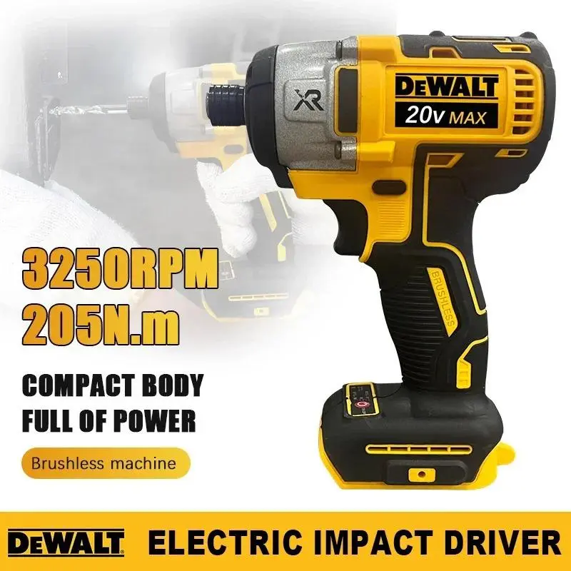 Dewalt DCD887 Brushless Cordless Tool - 20V High Torque Driver Drill, 3250RPM Variable Speed, 1/4-Inch Cordless Screwdriver Rechargeable for Wood/Metal Power Tool