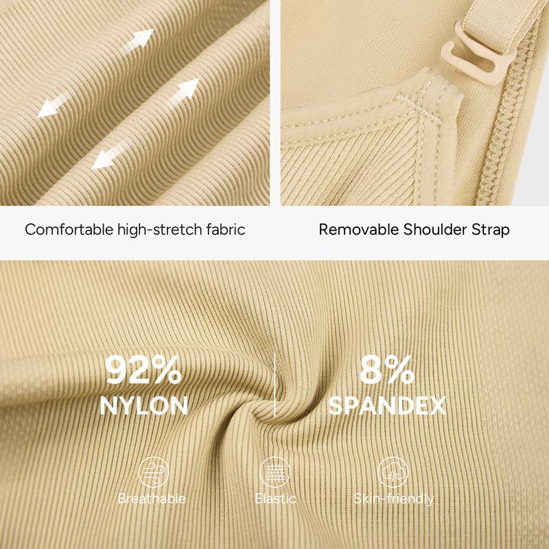 【LIVE】Nebility Women's V-Neck Shapewear Set - Seamless Bodysuit & Camisole, Hip Lift & Tummy Control, Basic Comfort Style High Waisted Shapers Spaghetti Strap