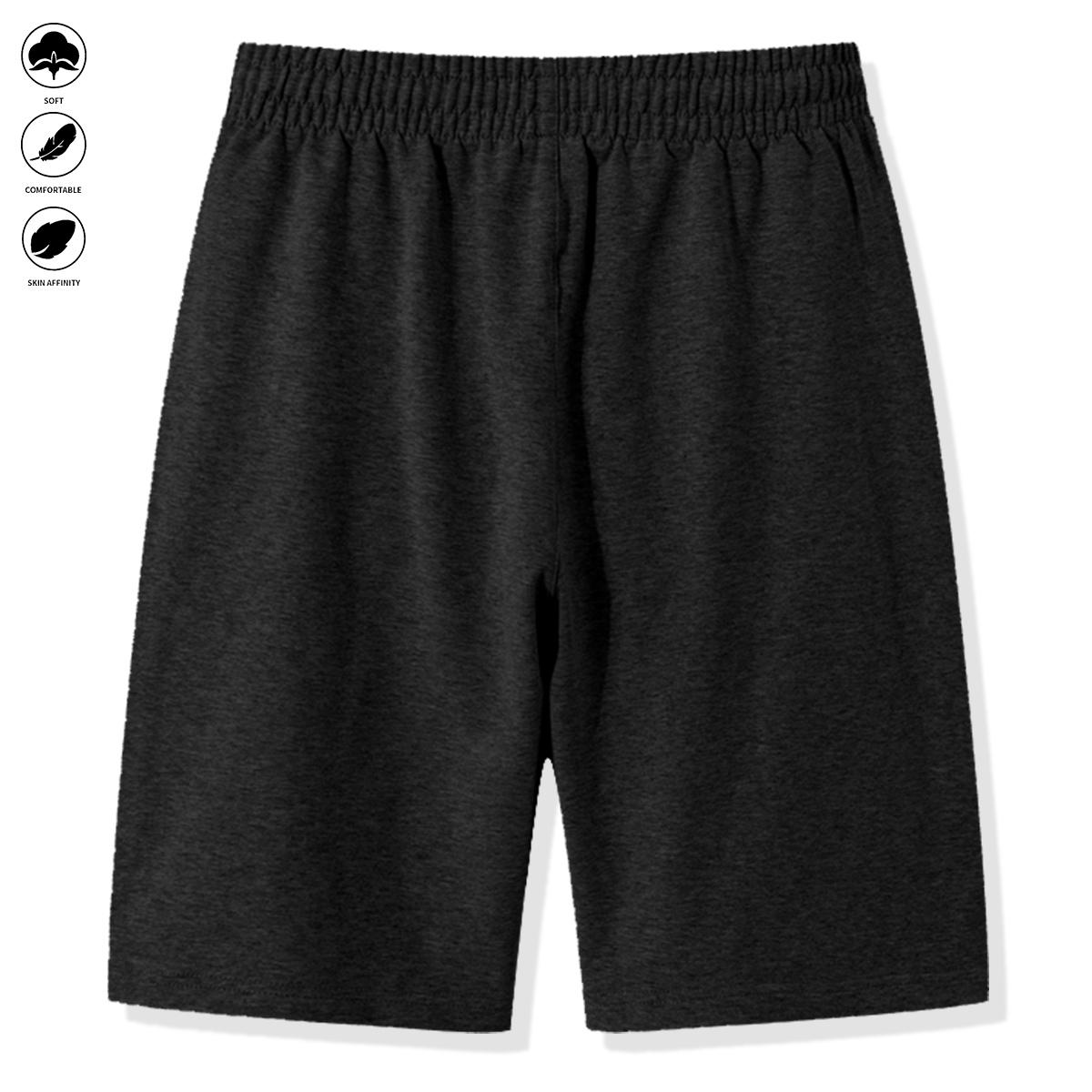 4-Piece Men's Casual Breathable Summer Sports Shorts with Pullstring and Zipper for Beach Outdoor Activities Cycling Daily Wear