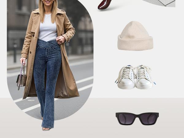 BRXL High Waisted Bootcut Flare Denim Jeans for Women - Crossover Waist & Illusion Pocket Design with Functional Back Pockets & Comfort Stretch Fabric#TikTokMadeMeBuyIt#Streetwear #outdoorfun-1