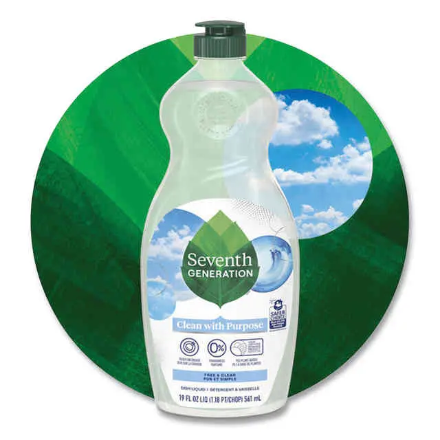 Seventh SEV44986CT 19 oz Generation Natural Dishwashing Liquid Soap, Clear - Pack of 6