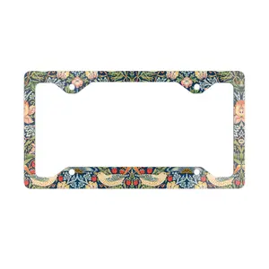 Strawberry Thief License Plate Frame, William Bird Art Exterior Vehicle Accessories for Car Bumper, New Car Gift For Her, Gift for Mom