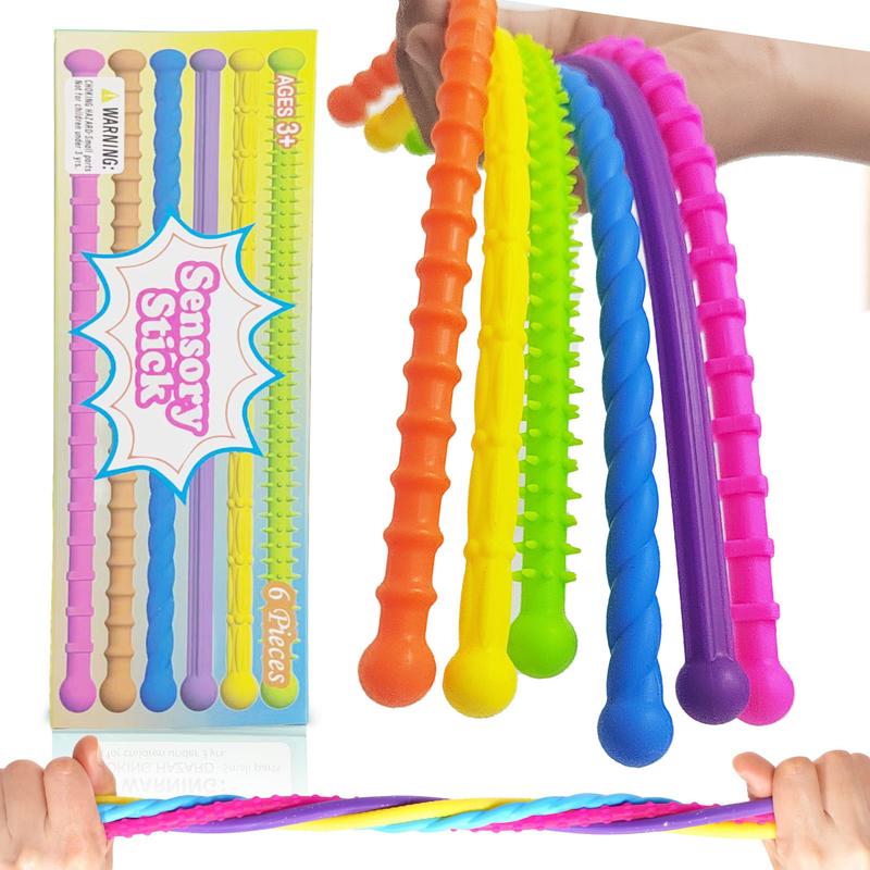 6-Piece New Children Sensory Rod Fun Stress Relief Fidget Toy ...