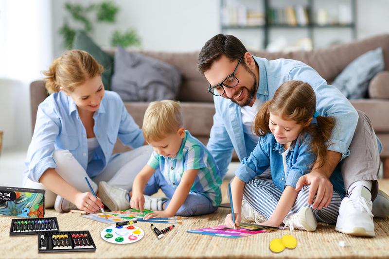 Colorful Acrylic Leather Paint for Shoe Painting- 12 Color Leather Paint for Bag & Wallet Decor, Leather Jacket Care, Crafts DIY & Customizing Leather Projects crayon cerulean Art Supplies coloring supplies