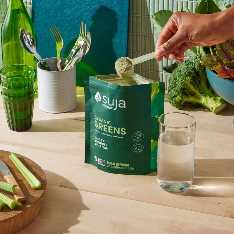 Suja Organic Greens Superfood Powder (30srv) - 40+ Functional Ingredients, Greens, 15+ Vitamins & Minerals, Probiotics, Adaptogens