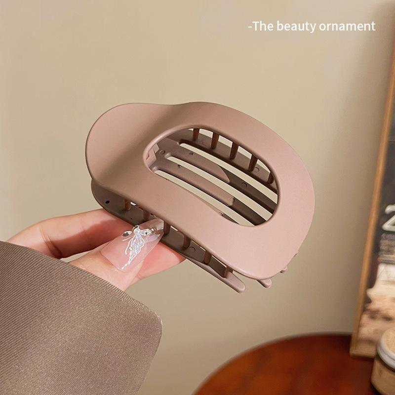 Upgraded Solid Color Hair Clip Set (4-Pack) | Seamless Flat Oval Design, Flexible & Durable for Daily Wear