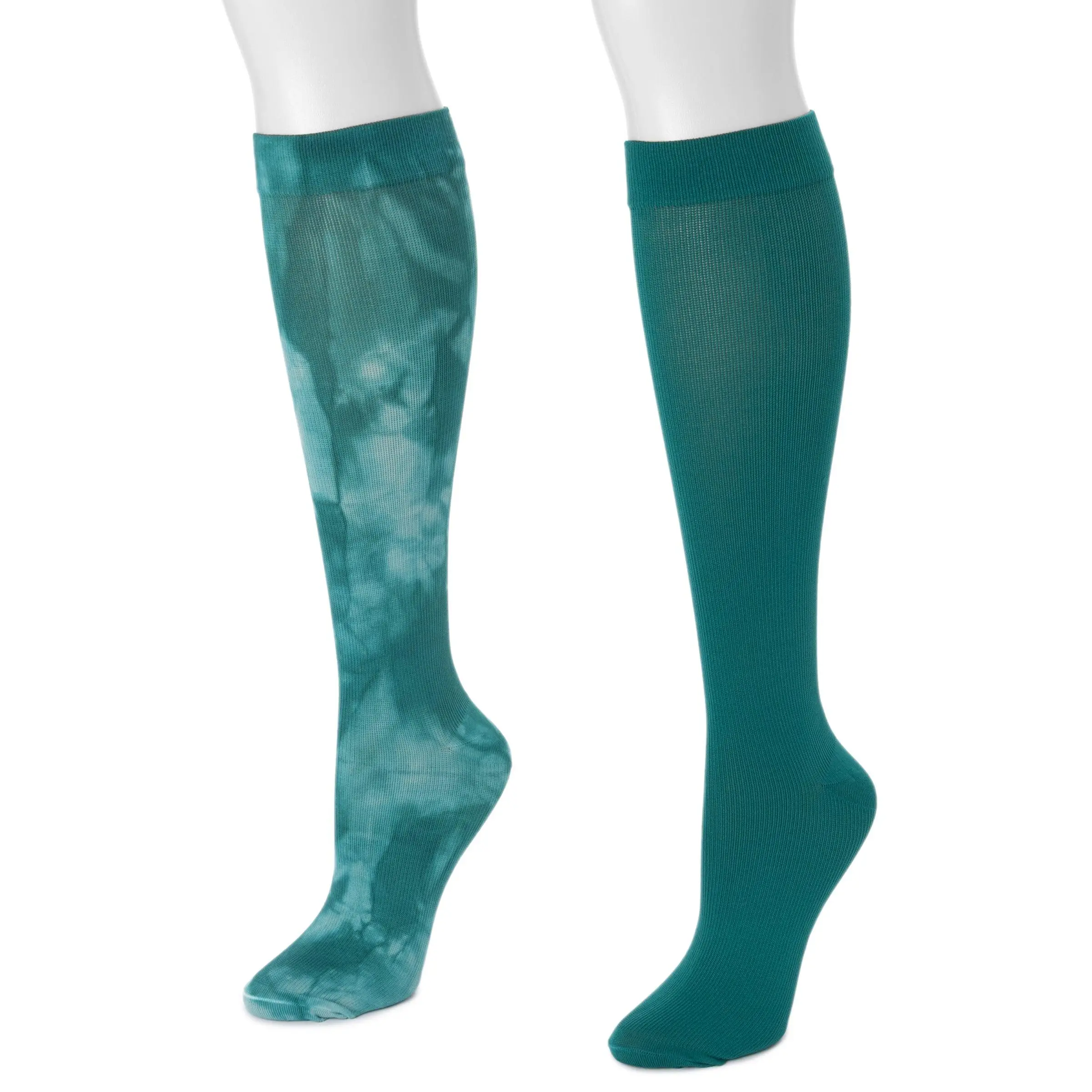 Women's 2-Pair Pack Stretchy Comfortable Nylon Compression Athletic Socks with Secure Fit
