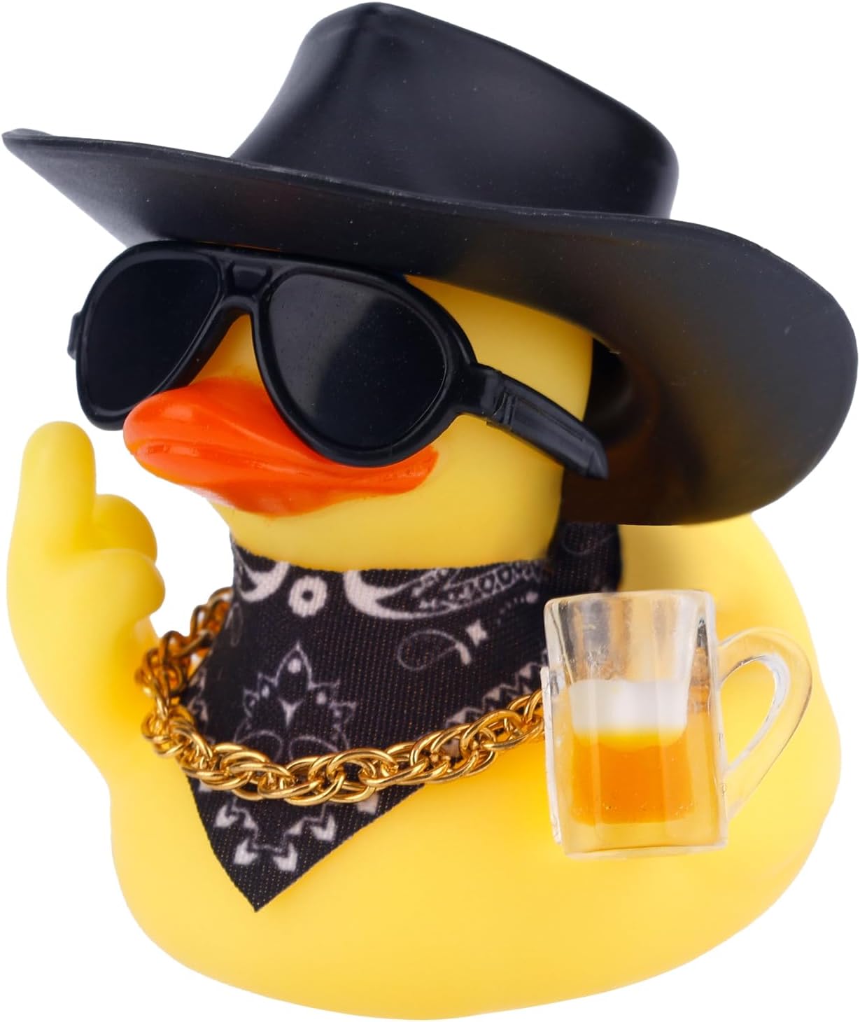 Cowboy Middle Finger Duck 5cm.Car duck interior Accessory.Jeep Ducks Quirky Decor Decoration