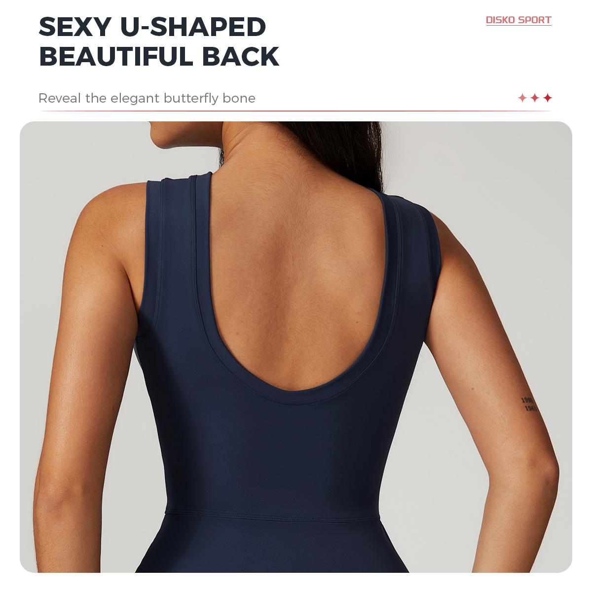 YEOREO Women's Tennis Skirt Sleeveless Yoga Golf Sports Skirt with Ruffle Side Slits Gym Skirt Built-in Shorts Athletic Skort