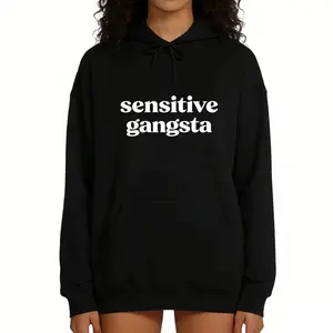 “Sensitive Gangsta” Long Sleeve Hoodie – Ideal for Those Who Own Their Strength and Sensitivity