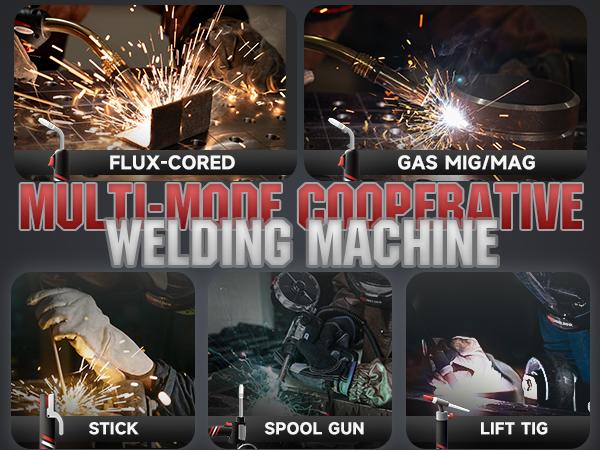 YESWELDER Firstess DP200 120/240V Dual Pulse MIG Welder | 7-Inch LCD Screen & Upgradeable Firmware | Pulsed MIG/MIG/Flux Core/Aluminum Spool Gun/Lift TIG/Stick Multiprocess Welding Machine