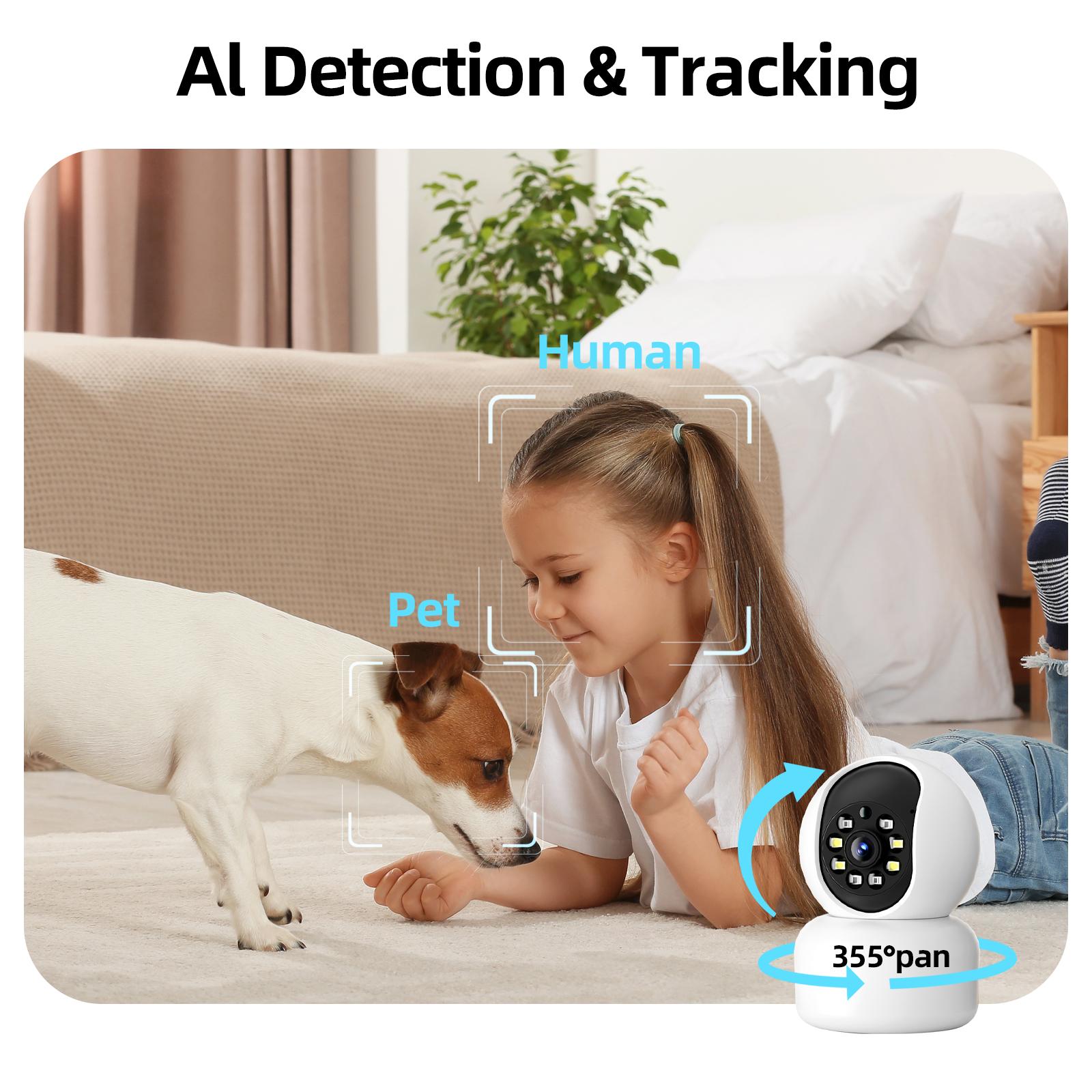Hawkray 4MP 360° Pan/Tilt WiFi Cameras for Home Security 5G/2.4 Dual-Band WiFi Pet/Dog/Baby Camera with Phone App 2-Way Audio, Night Vision Easy & Quick Install 911 Alarm Open AI enable US Local Cloud Storage Monitoring Surveillance Hawkray 4MP 360° Pan/Tilt WiFi Cameras for Home Security 5G/2.4 Dual-Band WiFi Pet/Dog/Baby Camera with Phone App 2-Way Audio, Night Vision Easy & Quick Install 911 Alarm Open AI enable US Local Cloud Storage Monitoring Surveillance