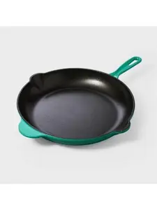 12" Enameled Cast Iron Fry Pan Green - Tabitha Brown