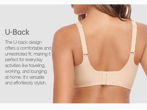 OEAK Women Wireless Jelly Bras Water Drop Hollow Breathable Seamless Push Up Full Coverage Supportive Womens V Neck Bralettes Everyday Bra