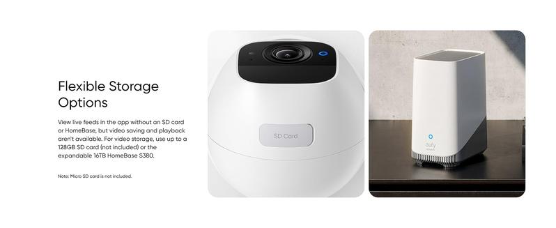 eufy Security SoloCam S340 360° Pan & Tilt Solar Security Camera 2.4 GHz Wi-Fi No Monthly Fee HomeBase S380 Compatible - Ai Auto Lock And Tracking