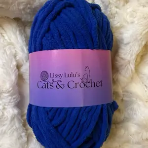 Royal Blue Chenille Yarn