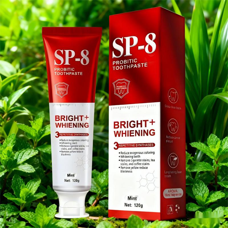2PCS SP-8 Toothpaste, SP-8 Probiotic Whitening Toothpaste, for Fresh Breath, Protects Teeth & Oral Health, Rich Foam & Easy Rinse, Deep Cleaning Care