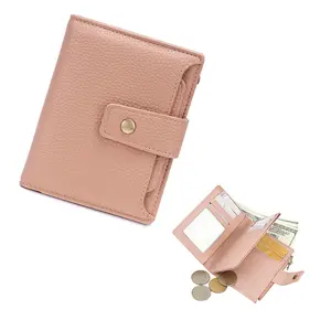 Small Wallet for Women Leather Bifold Compact RFID Blocking Slim Womens Wallet Purse with Zipper Coin Pocket 13 Card Slots 4 ID Windows & 1 Cash Pockets