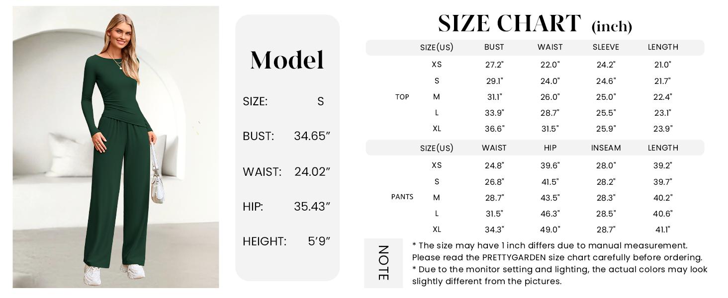 PRETTYGARDEN Women's 2-Piece Lounge Set Asymmetrical Long Sleeve T-Shirt & Wide Leg Pants Casual Fitted Tracksuit Loungewear Basic Minimalist Clothing with Drawstring & Pockets PRETTYGARDEN Women's 2-Piece Lounge Set Asymmetrical Long Sleeve T-Shirt & Wide Leg Pants Casual Fitted Tracksuit Loungewear Basic Minimalist Clothing with Drawstring & Pockets