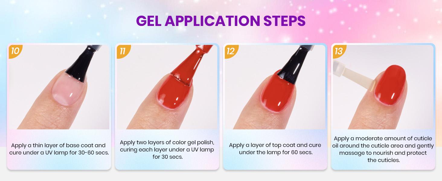 Beetles Gel Nail Polish Set, 44 PCS Red Brown Green Yellow Spring Summer Gel Polish Fairytale Town Collection 36 Colors with 4Pcs Base Top Coat Manicure Cutics   Easter'sGift Cosmetic