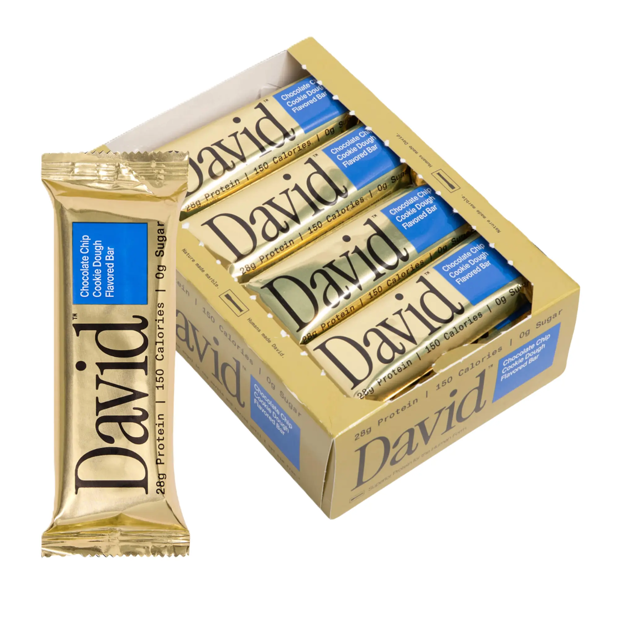 Chocolate Chip Cookie Dough Flavored Bars – 28g Protein 150 Calories 0g Sugar – Includes 12 Bars – High Protein Snack