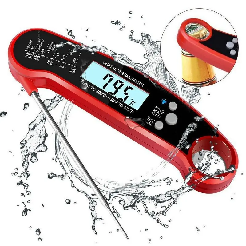 Instant Read Digital Meat Thermometer for Cooking, BBQ, Grill, Baking, Frying and Food Temperature Check