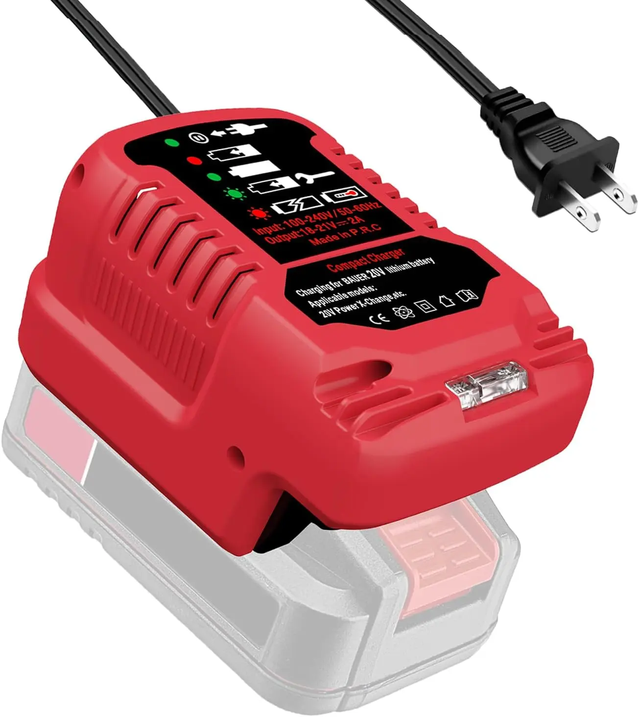 1701C-B 20V Battery Charger Replacement for Bauer 20V Hyper.max Lithium Ion Batteries Compact Mini Charger(Battery Not Included)