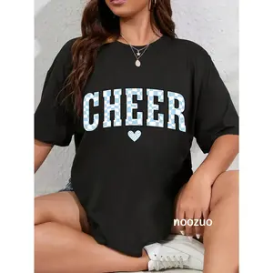 100% Cotton Cheerleader Life Cheer Coach Competition Season Coquette Mom T-Shirt