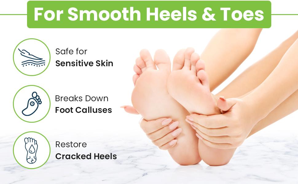 Foot Cure Foot Exfoliator & Callus Remover Kit – 4pc Set with File, Urea Cream & Tea Tree Soak Salts