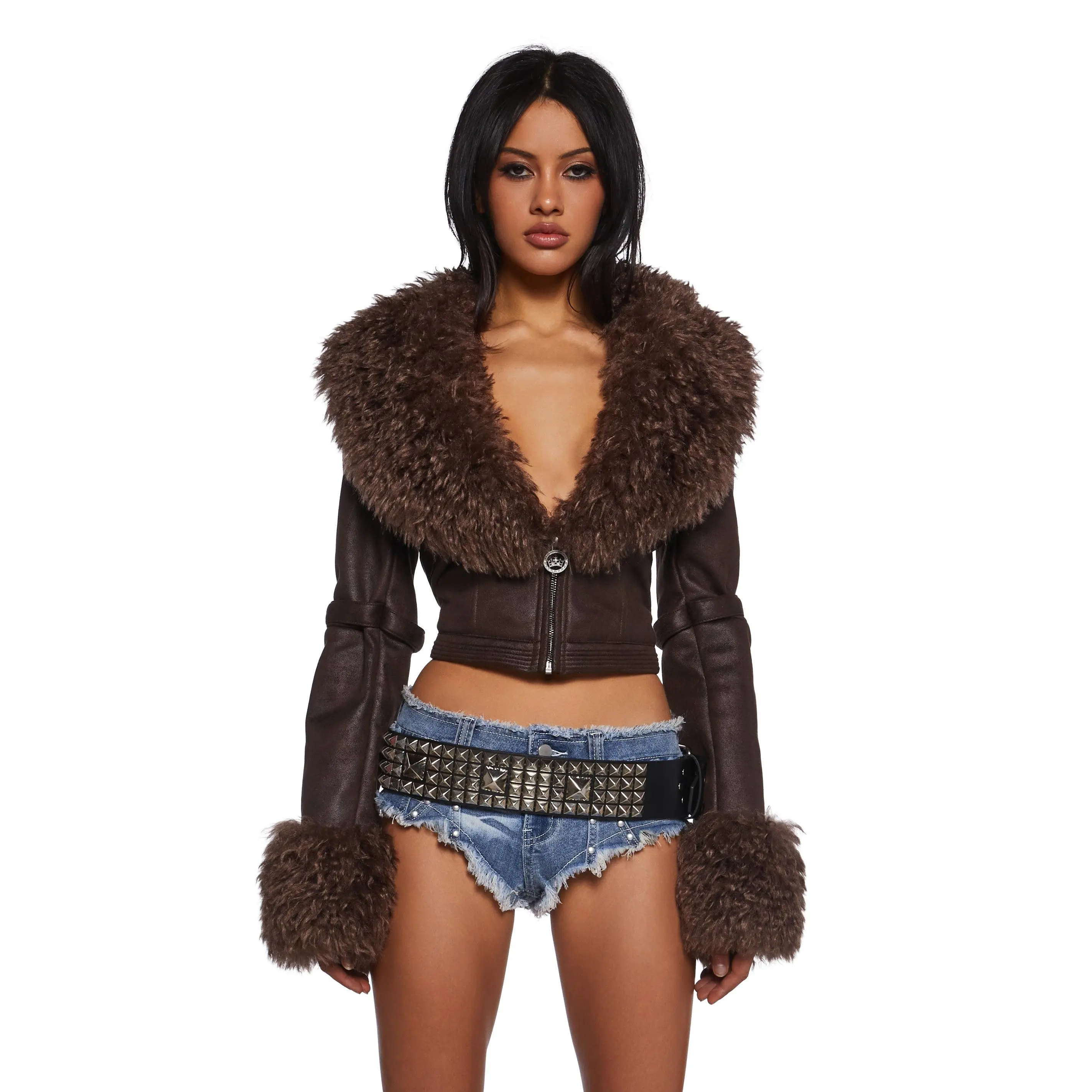 Covet Moto Jacket - Brown