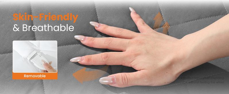 【VALUXE】 Electric Heated Mattress Pad with Dual Control, 10 Heat Settings & 1–12H Auto Shut-Off, Bed Warmer Fits 8–21" Deep Pockets, Machine Washable