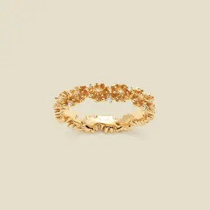 November CZ Birth Flower Eternity Ring
