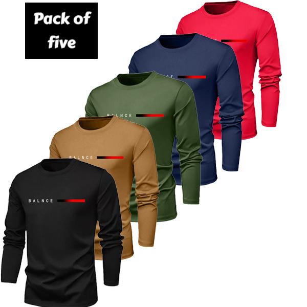 5-Pack Men’s Long Sleeve Tees - Soft Fabric, Multi-Colors for Daily Wear & Gym Workouts | High Value! 5-Pack Men’s Long Sleeve Tees - Soft Fabric, Multi-Colors for Daily Wear & Gym Workouts | High Value!