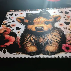 Sublimated Highland cow mouse pad