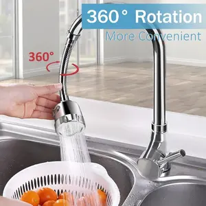 Kitchen Faucet Sprayer Attachment 360°  Rotatable Anti-Splash Water Saving Tap Head with Universal Adapter Set Stainless Steel Extender for Sink Accessories Tools.