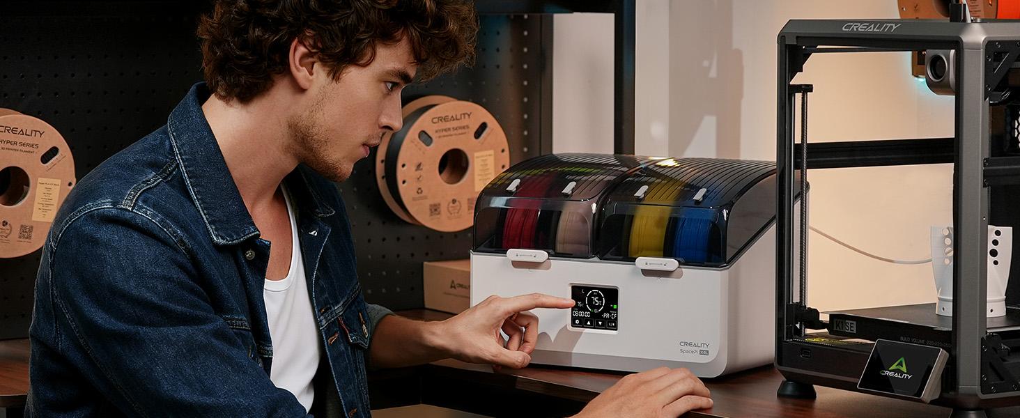 Creality SpacePi X4L Filament Dryer Box, 4-Spool Capacity, Rapid 75℃ Heating