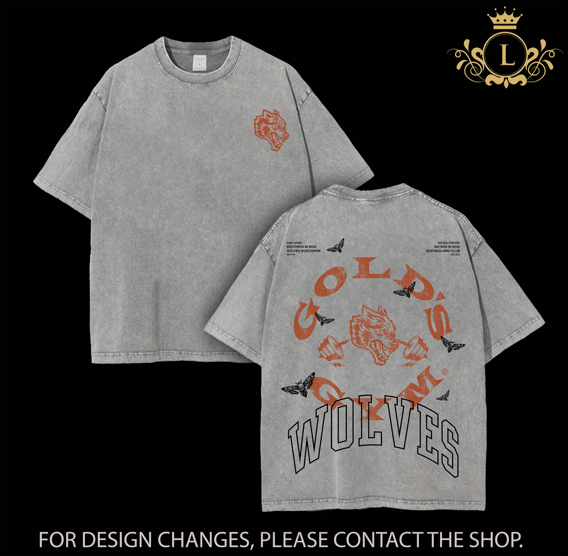 Men's Oversized Pump Cover Gym T-Shirt, Darc Sport Gold Gym