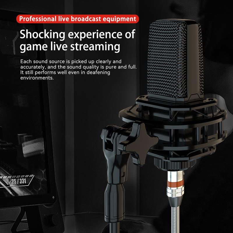 Teanlamp P15 microphone is a condenser microphone suitable for podcasts, videos, and live streaming. It comes with a microphone stand and is compatible with PS4/5/PC.