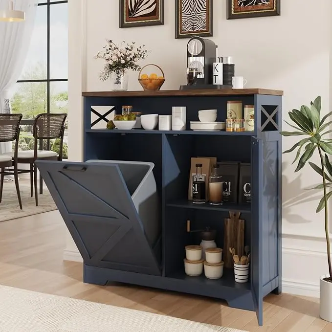 Blue-1 x13 Gallons(A trash can and a shelf)