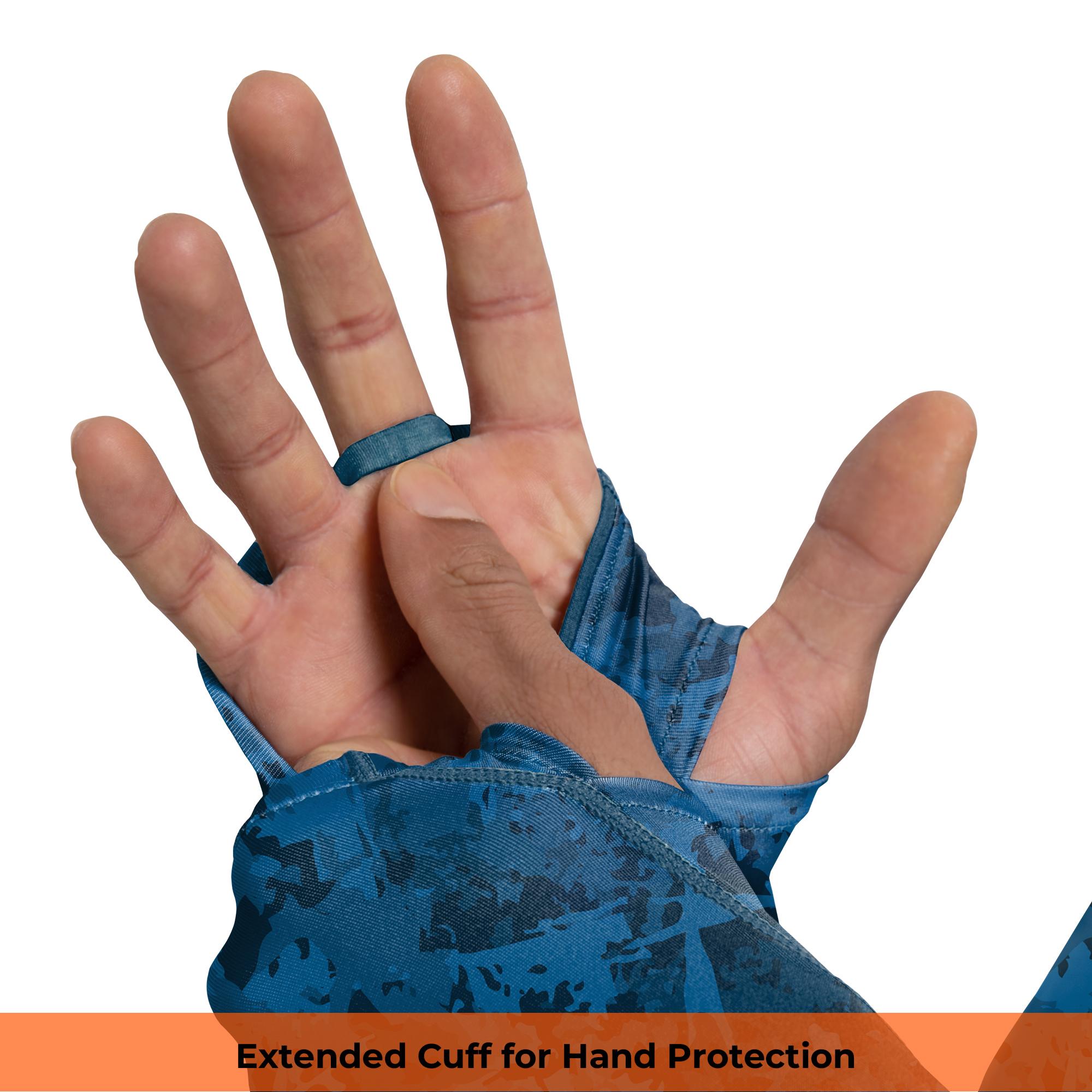 【RODEEL】934 Sun Hoodie Shirts w/ UV Detection Logo Mask Neck Gaiter Thumbhole Men UPF 100+ Sun Protection Long Sleeve Lightweight Quick Dry Moisture Wicking Breathable Cooling Athletic Activewear for Outdoor Sports Fishing Boating Construction Roofing