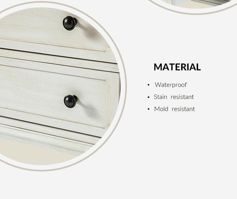 Hulala Galatea 2 - Drawer Solid Wood End Table with Two Drawers, Solid Wood Legs, Wire Management, Unique Handles, Vintage Design, Bedside