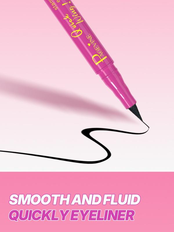 Flawless Finish Liquid Eyeliner, Dual-End Stamp And Ultra-Fine Tip Combo, All-Day Hold With Smudge Resistance, Smooth Application For Crisp Lines, Designed For Sensitive Eyes And Contact Lens Wearers, Makeup Cosmetic, Eyeliner