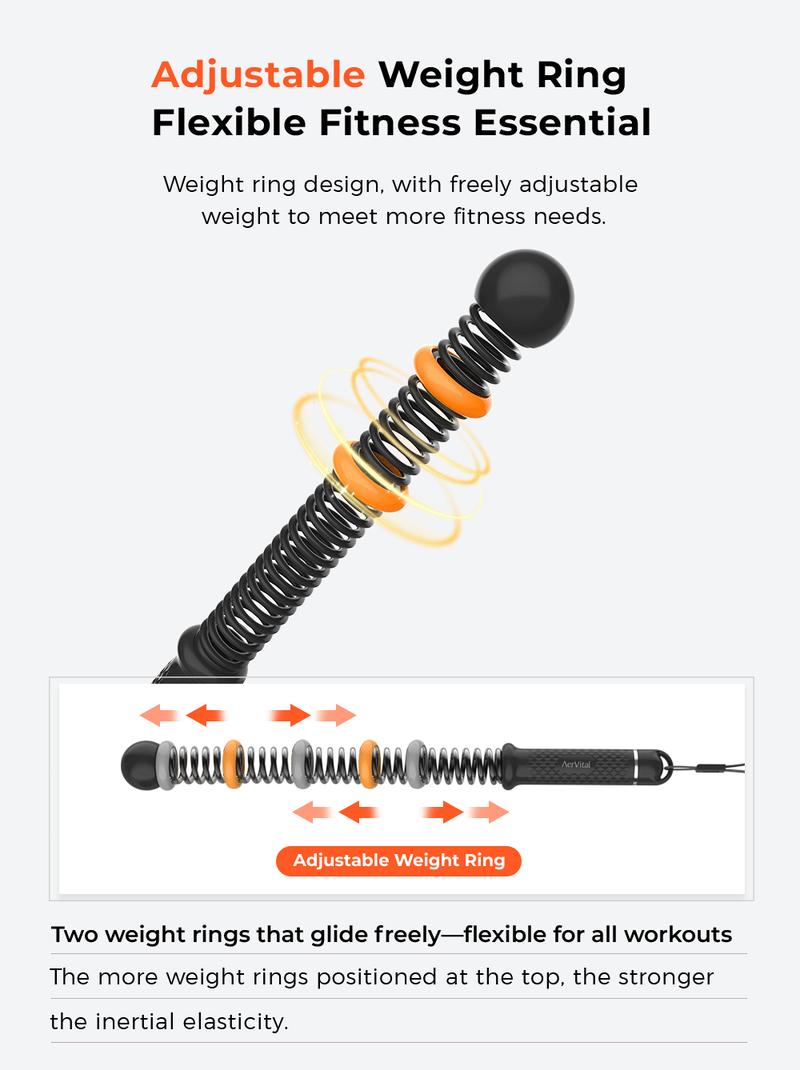 AerVital 2026 New Cordless Battle Ropes for Home Gym, Cordless Training Rope Fitness Equipment for Men & Women, No-Jump Full-Body Exercise, Weighted Workout Ropes for HIIT, Ideal for Fitness Enthusiasts Workout Equipment Training Equipment & Festival Gift